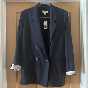 Mauve Anthropologie double breasted jacket